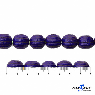 0309-Бусины деревянные "ОмТекс", 16 мм, упак.50+/-3шт, цв.018-фиолет - купить в Вологде. Цена: 62.22 руб.