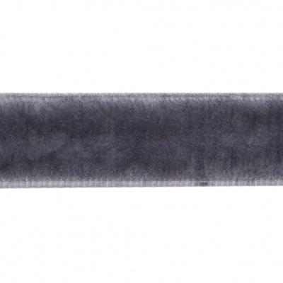 Лента бархатная нейлон, шир.12 мм, (упак. 45,7м), цв.189-т.серый - купить в Вологде. Цена: 457.61 руб.
