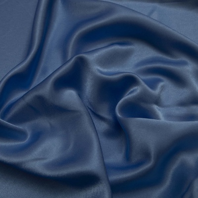 Поли креп-сатин 16-4132, 125 (+/-5) гр/м2, шир.150см, цвет голубой - купить в Вологде. Цена 155.57 руб.