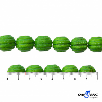 0309-Бусины деревянные "ОмТекс", 16 мм, упак.50+/-3шт, цв.019-зеленый - купить в Вологде. Цена: 62.22 руб.
