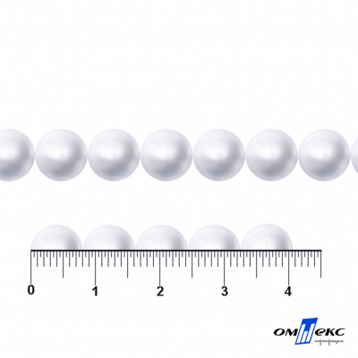 0404-5146А-Полубусины пластиковые круглые "ОмТекс", 8 мм, (уп.50гр=365+/-3шт), цв.064-белый - купить в Вологде. Цена: 63.46 руб.