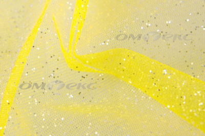 Сетка Глиттер, 40 гр/м2, шир.160см, цвет жёлтый - купить в Вологде. Цена 163.01 руб.