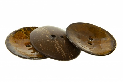 Деревянные украшения для рукоделия пуговицы "Кокос" #4 - купить в Вологде. Цена: 66.23 руб.