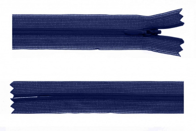 Молния потайная Т3 919, 20 см, капрон, цвет т.синий - купить в Вологде. Цена: 5.27 руб.