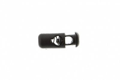 8108 Фиксатор пластиковый "Бочонок", 20х8 мм, цвет чёрный - купить в Вологде. Цена: 1.29 руб.