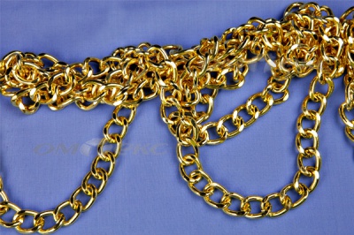 Цепь металл декоративная №11 (17*13) золото (10+/-1 м)  - купить в Вологде. Цена: 1 341.87 руб.