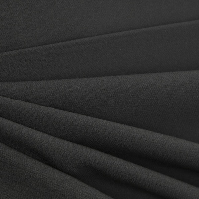 Костюмная ткань "Элис", 220 гр/м2, шир.150 см, цвет чёрный - купить в Вологде. Цена 308 руб.