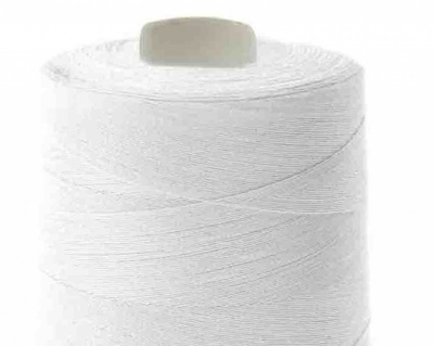 Швейные нитки (армированные) 28S/2, нам. 2 500 м, цвет белый - купить в Вологде. Цена: 148.95 руб.