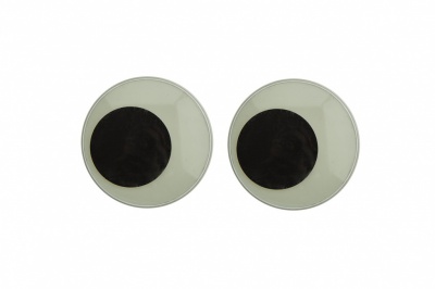 Глазки для игрушек, круглые, с бегающими зрачками, 40 мм/упак.20+/-2 шт, цв. -черно-белые - купить в Вологде. Цена: 158.73 руб.