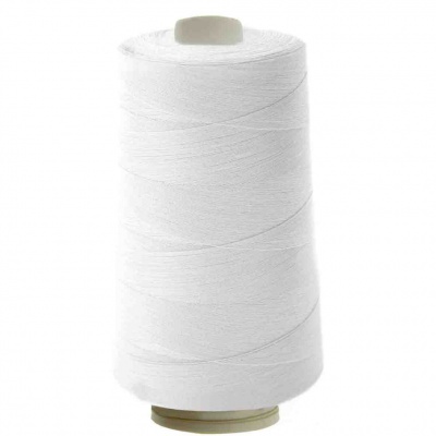 Швейные нитки (армированные) 28S/2, нам. 2 500 м, цвет белый - купить в Вологде. Цена: 148.95 руб.