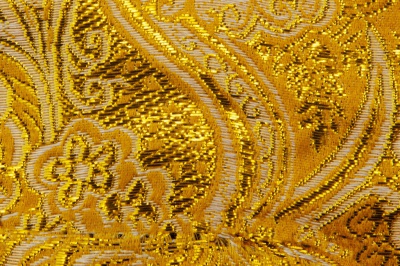 Ткань костюмная жаккард №12, 140 гр/м2, шир.150см, цвет жёлтый - купить в Вологде. Цена 383.29 руб.