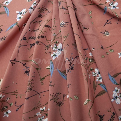 Плательная ткань "Фламенко" 2.1, 80 гр/м2, шир.150 см, принт растительный - купить в Вологде. Цена 311.05 руб.