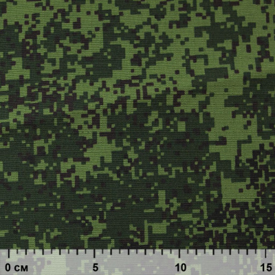 Униформ Рип Стоп 80/20 полиэфир/хлопок, 205 г/м2,  принтованный темно-зеленый, ВО, шир. 150 см - купить в Вологде. Цена 191.15 руб.