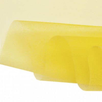 Фатин жесткий 16-68, 22 гр/м2, шир.180см, цвет жёлтый - купить в Вологде. Цена 89.29 руб.
