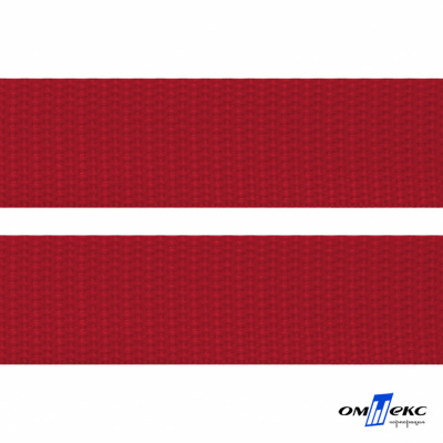 Красный- цв.171 -Текстильная лента-стропа 550 гр/м2 ,100% пэ шир.20 мм (боб.50+/-1 м) - купить в Вологде. Цена: 318.85 руб.