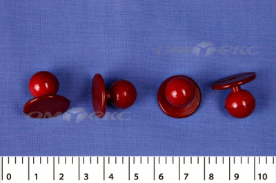 Пуговица поварская "Пукля", 10 мм, цвет красный - купить в Вологде. Цена: 2.28 руб.