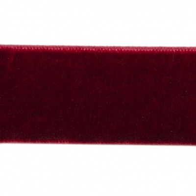Лента бархатная нейлон, шир.25 мм, (упак. 45,7м), цв.240-бордо - купить в Вологде. Цена: 800.84 руб.