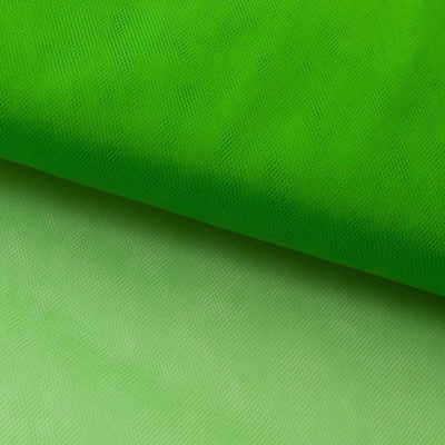 Фатин матовый 16-146, 12 гр/м2, шир.300см, цвет зелёный - купить в Вологде. Цена 112.70 руб.