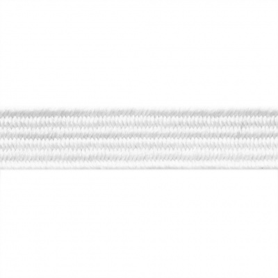 Резиновые нити с текстильным покрытием, шир. 6 мм (182 м/уп), цв.-белый - купить в Вологде. Цена: 705.59 руб.