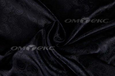 Ткань подкладочная жаккард Р14098, чёрный, 85 г/м2, шир. 150 см, 230T - купить в Вологде. Цена 166.45 руб.