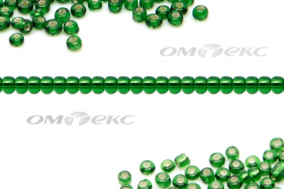 Бисер (SL) 11/0 ( упак.100 гр) цв.27В - зелёный - купить в Вологде. Цена: 53.34 руб.