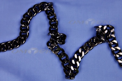 Цепь металл декоративная №9 (13,5*16,5) черная (10+/-1 м)  - купить в Вологде. Цена: 808.92 руб.