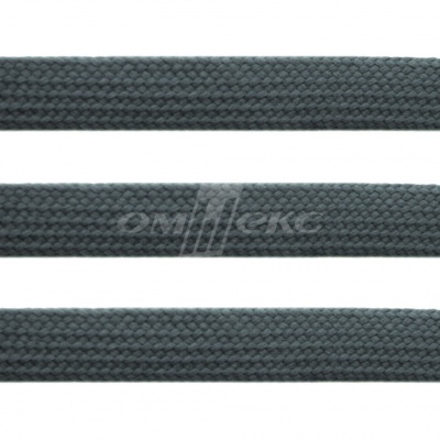 Шнур плетеный (плоский) d-12 мм, (уп.90+/-1м), 100% полиэстер, цв.272 - серый - купить в Вологде. Цена: 8.62 руб.