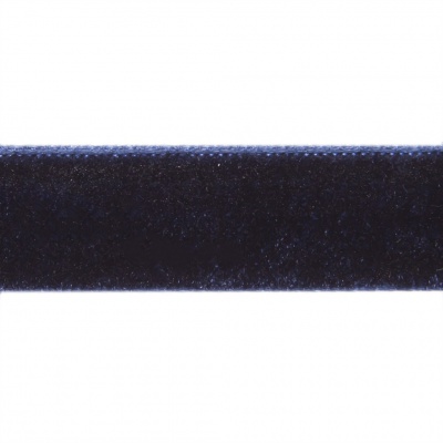 Лента бархатная нейлон, шир.12 мм, (упак. 45,7м), цв.180-т.синий - купить в Вологде. Цена: 411.60 руб.