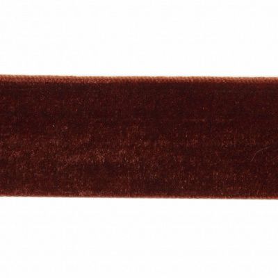 Лента бархатная нейлон, шир.25 мм, (упак. 45,7м), цв.120-шоколад - купить в Вологде. Цена: 981.09 руб.