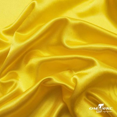 Поли креп-сатин 12-0643, 125 (+/-5) гр/м2, шир.150см, цвет жёлтый - купить в Вологде. Цена 157.15 руб.