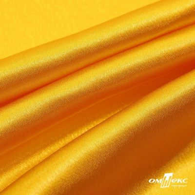 Поли креп-сатин 13-0859, 125 (+/-5) гр/м2, шир.150см, цвет жёлтый - купить в Вологде. Цена 155.57 руб.