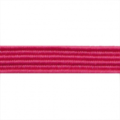 Резиновые нити с текстильным покрытием, шир. 6 мм ( упак.30 м/уп), цв.- 84-фуксия - купить в Вологде. Цена: 155.22 руб.