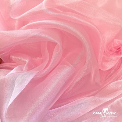 Ткань органза, 100% полиэстр, 28г/м2, шир. 150 см, цв. #47 розовая пудра - купить в Вологде. Цена 86.24 руб.
