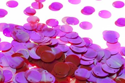 Пайетки "ОмТекс" россыпью,CREAM,круг 20 мм/упак.50+/-2 гр, цв. 15-розовый - купить в Вологде. Цена: 80.12 руб.