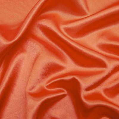 Поли креп-сатин 18-1445, 120 гр/м2, шир.150см, цвет оранжевый - купить в Вологде. Цена 155.57 руб.