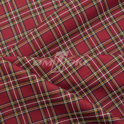 Ткань костюмная клетка 24379 2012, 230 гр/м2, шир.150см, цвет бордовый/бел/жел - купить в Вологде. Цена 539.74 руб.