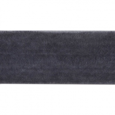 Лента бархатная нейлон, шир.25 мм, (упак. 45,7м), цв.189-т.серый - купить в Вологде. Цена: 981.09 руб.