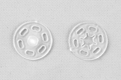 Кнопки пришивные пластиковые 15 мм, блистер 24шт, цв.-прозрачные - купить в Вологде. Цена: 68.79 руб.