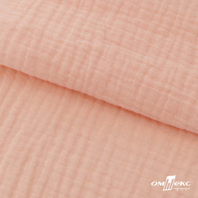 Ткань Муслин, 100% хлопок, 125 гр/м2, шир. 140 см #201 цв.(18)-розовый персик - купить в Вологде. Цена 464.97 руб.