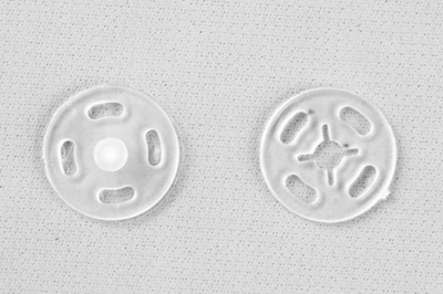 Кнопки пришивные пластиковые 13 мм, блистер 24шт, цв.-прозрачные - купить в Вологде. Цена: 62.27 руб.