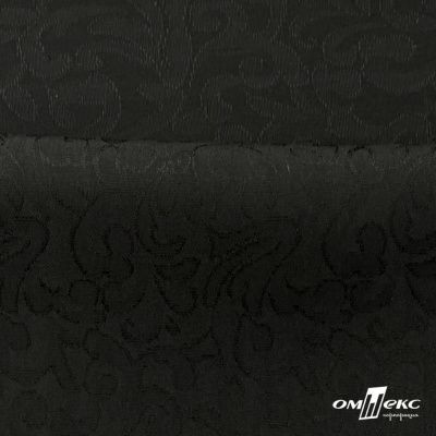 Ткань жаккард королевский, 100% полиэстр 180 г/м 2, шир.150 см, цв-черный - купить в Вологде. Цена 296.39 руб.