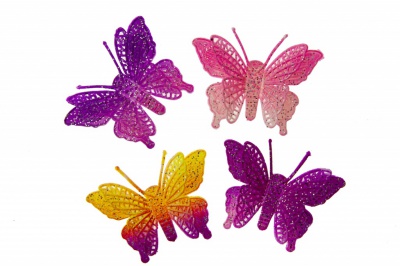 Бабочка декоративная пластиковая #12 - купить в Вологде. Цена: 7.09 руб.