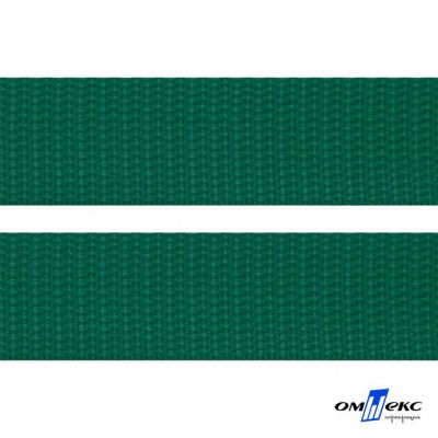 Зелёный- цв.876 -Текстильная лента-стропа 550 гр/м2 ,100% пэ шир.20 мм (боб.50+/-1 м) - купить в Вологде. Цена: 318.85 руб.