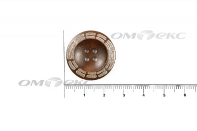 Пуговица деревянная круглая №53 (25мм) - купить в Вологде. Цена: 3.68 руб.
