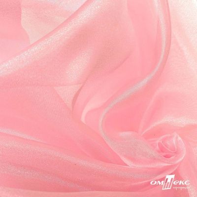 Ткань органза, 100% полиэстр, 28г/м2, шир. 150 см, цв. #47 розовая пудра - купить в Вологде. Цена 86.24 руб.