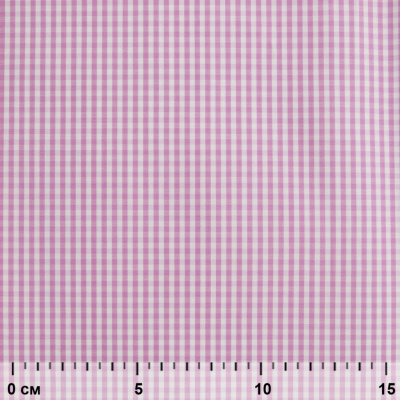 Ткань сорочечная Клетка Виши, 115 г/м2, 58% пэ,42% хл, шир.150 см, цв.1-розовый, (арт.111) - купить в Вологде. Цена 306.69 руб.