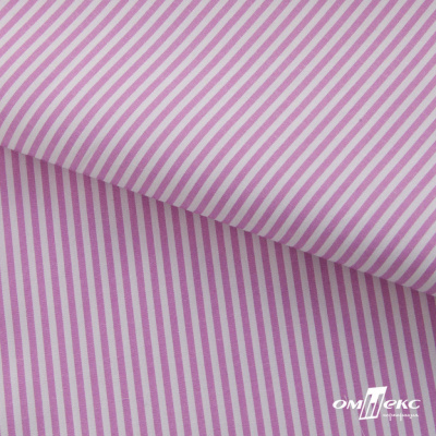 Ткань сорочечная Полоска Кенди, 115 г/м2, 58% пэ,42% хл, шир.150 см, цв.1-розовый, (арт.110) - купить в Вологде. Цена 306.69 руб.
