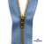 Молнии джинсовые металл т-4, 18 см латунь (YG), цв.-деним (231) - купить в Вологде. Цена: 21.57 руб.