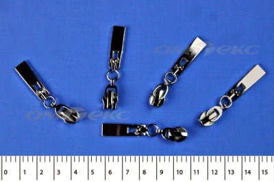 Слайдер декоративный, металлический №1/спираль Т7/никель - купить в Вологде. Цена: 6.29 руб.