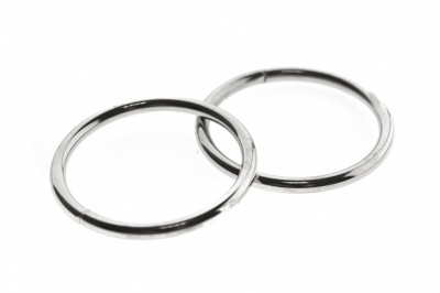 Кольцо металлическое №40 мм, цв.-никель - купить в Вологде. Цена: 4.45 руб.